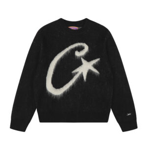 Corteiz C Star Mohair Knit Sweater Black