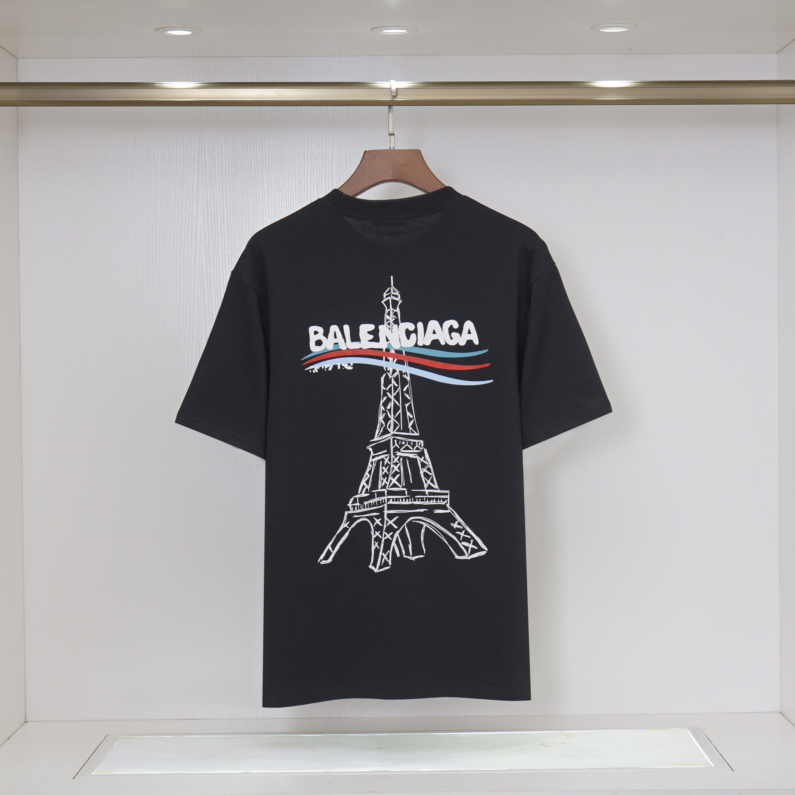 Balenciaga Oversized Eiffel Tower Print Black T Shirt 2026 | Drip Kickz Balenciaga Oversized Eiffel Tower Print Black T Shirt - Image 2