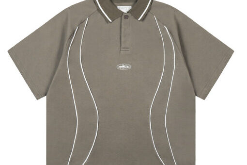 Corteiz Island Pique Polo T-Shirt Grey