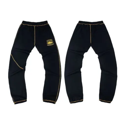Corteiz Alcatraz Contrast Sweatpant Black/Yellow 2026 | Drip Kickz Corteiz Alcatraz Contrast Sweatpant Black/Yellow