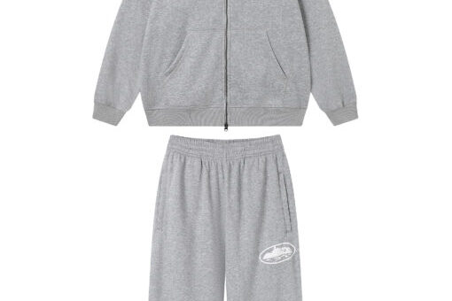 Corteiz Island Puff Print Tracksuit Gray