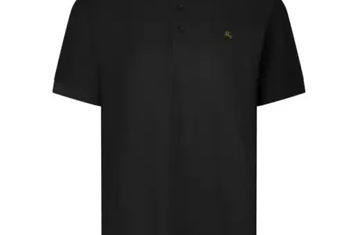 Burberry Cotton Piqué Polo Shirt Black