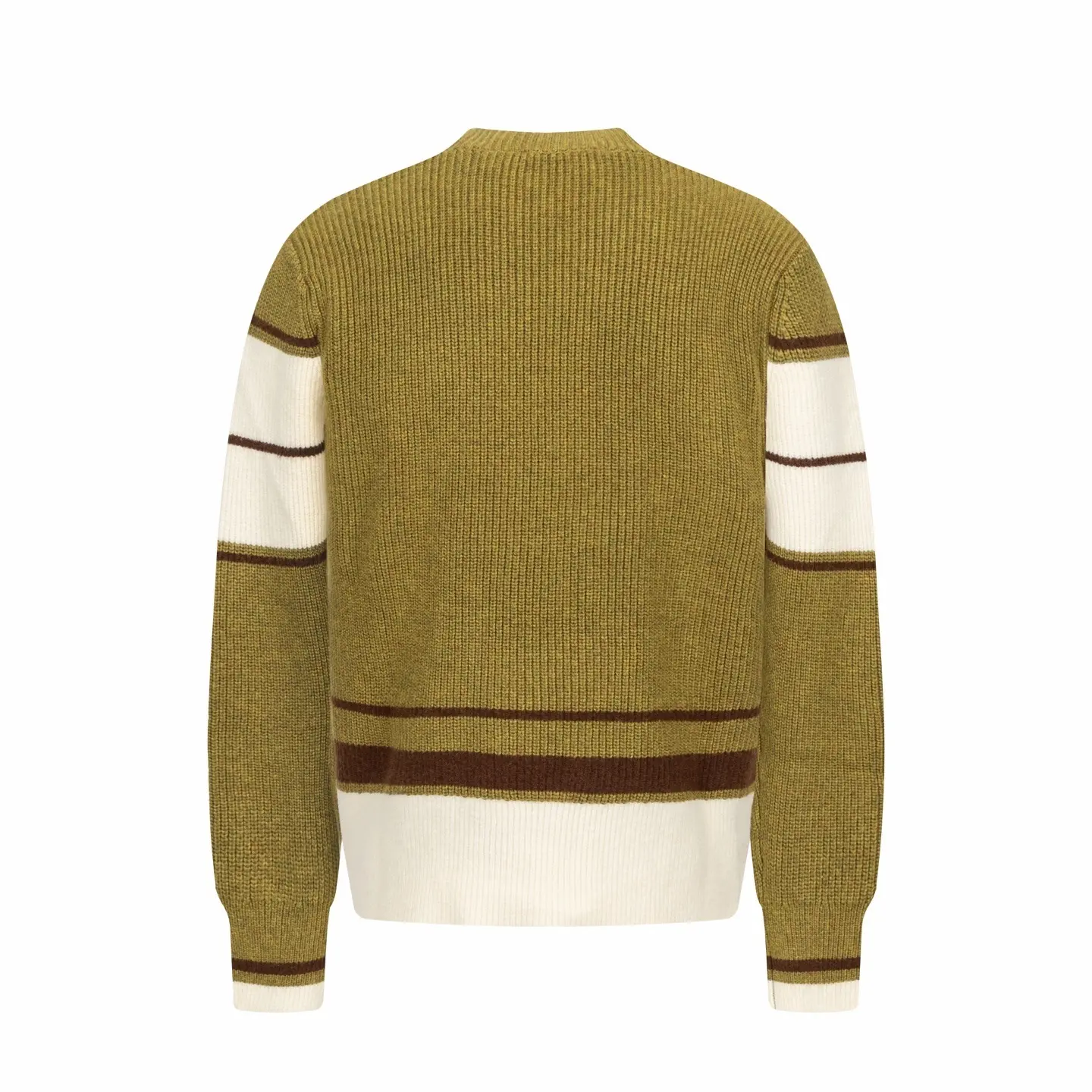 Ami Paris Brown Wool College Cardigan Light Deep Olive Green 2026 | Drip Kickz Ami Paris Brown Wool College Cardigan Light Deep Olive Green - Image 2