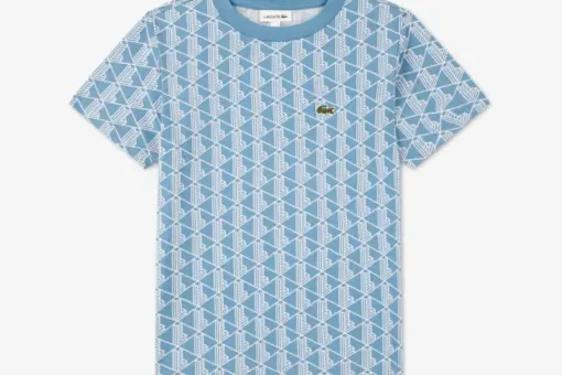 Lacoste MONOGRAM T Shirt Print Abysse