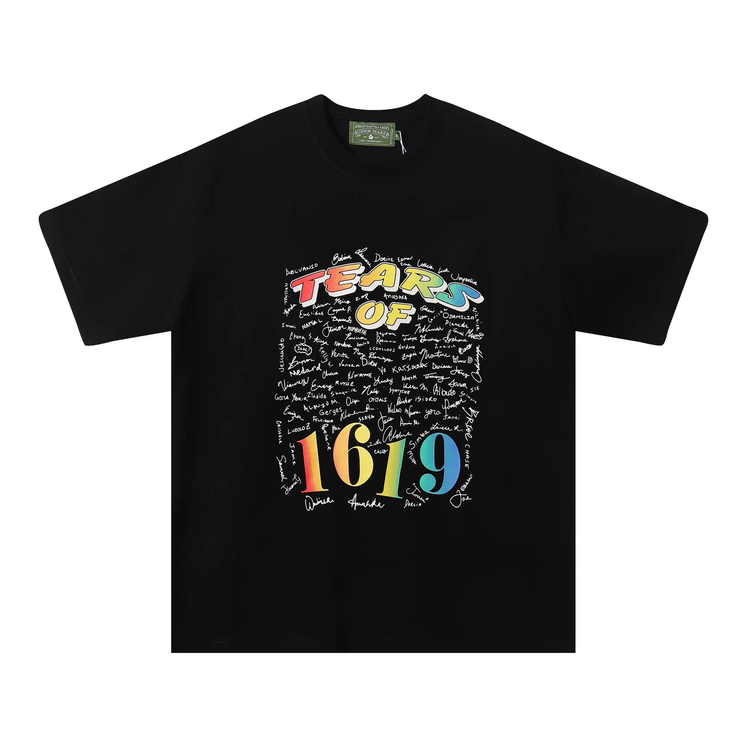 Denim Tears Logo Text Monogram T Shirt Black 2026 | Drip Kickz Denim Tears Logo Text Monogram T Shirt Black