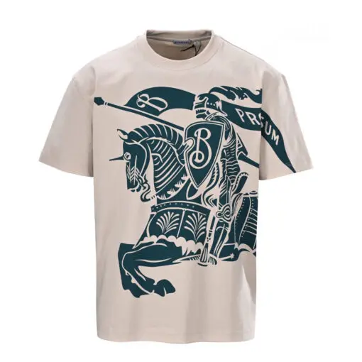 Burberry Equestrian Knight Crew-Neck T-Shirt Beige 2026 | Drip Kickz Burberry Equestrian Knight Crew-Neck T-Shirt Beige