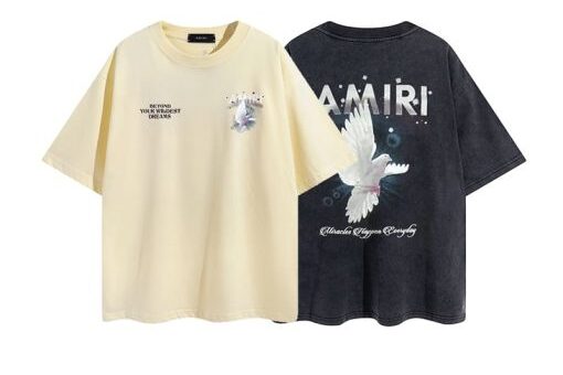 Amiri T-shirt Beige Black