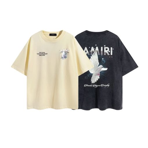 Amiri T-shirt Beige Black 2026 | Drip Kickz Amiri T-shirt Beige Black