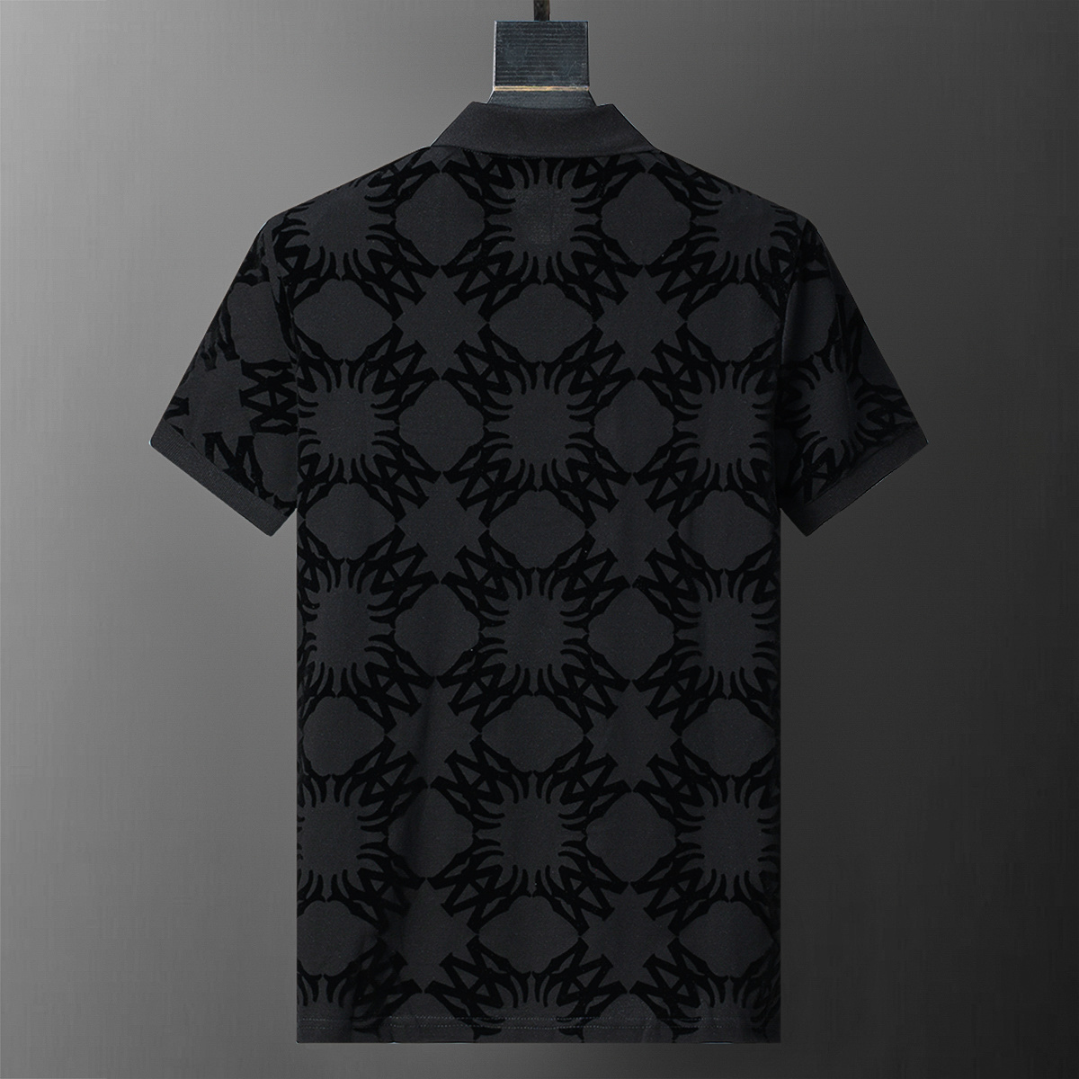 Amiri All Over Flocked Print Polo Shirt Black 2026 | Drip Kickz Amiri All Over Flocked Print Polo Shirt Black - Image 2