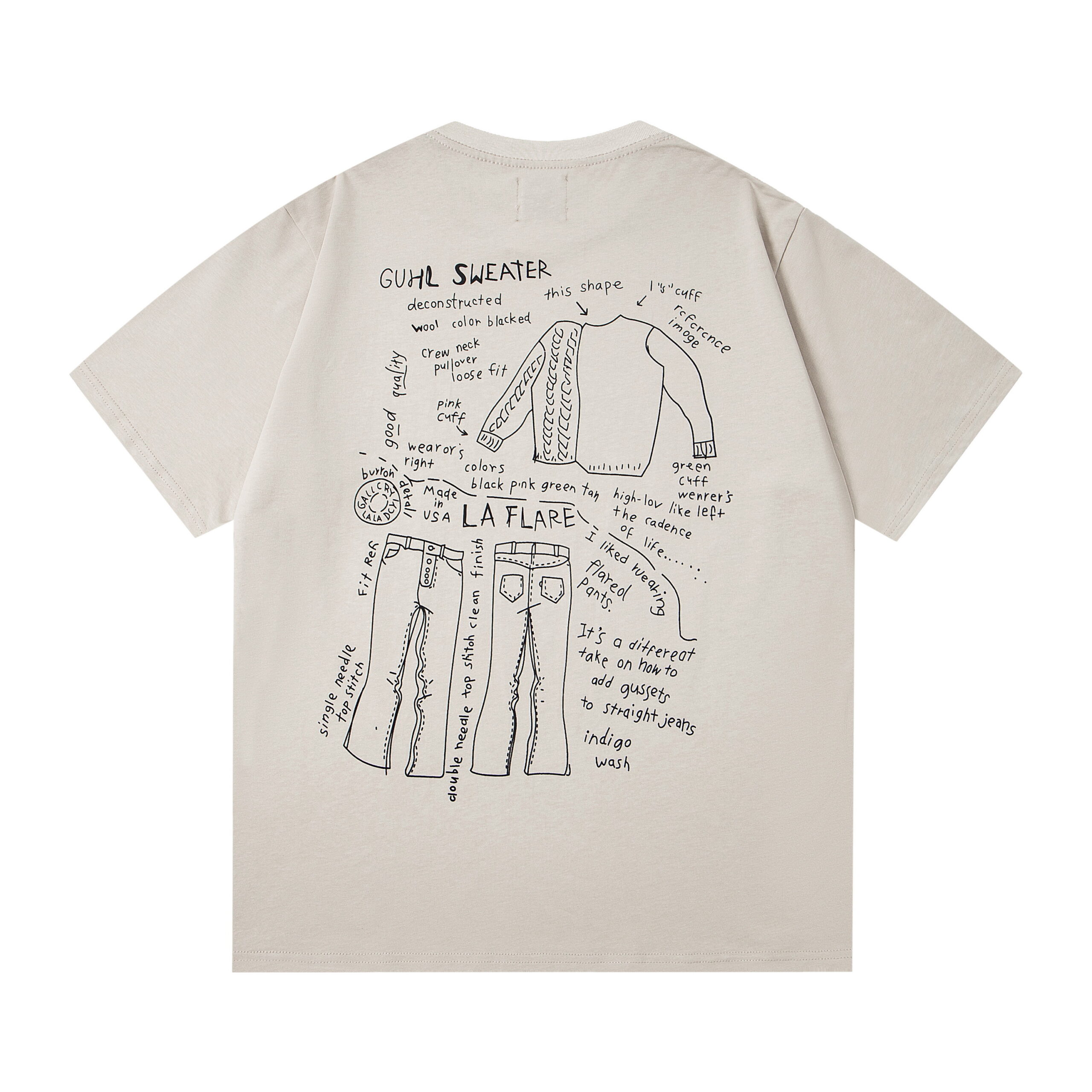 GALLERY DEPT. Dept De La Galerie Printed Classic T Shirt Off White 2026 | Drip Kickz GALLERY DEPT. Dept De La Galerie Printed Classic T Shirt Off White - Image 2