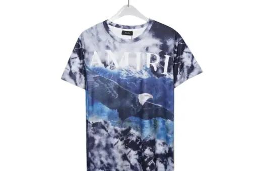 Amiri Tie-Dye Logo Print T-Shirt Multicolor Cotton
