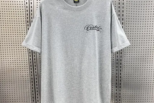 Corteiz Alcatraz American Street Retro Letter T-Shirt Gray