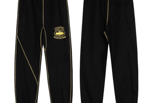 Corteiz Alcatraz Contrast Sweatpants ‘Black/Yellow’