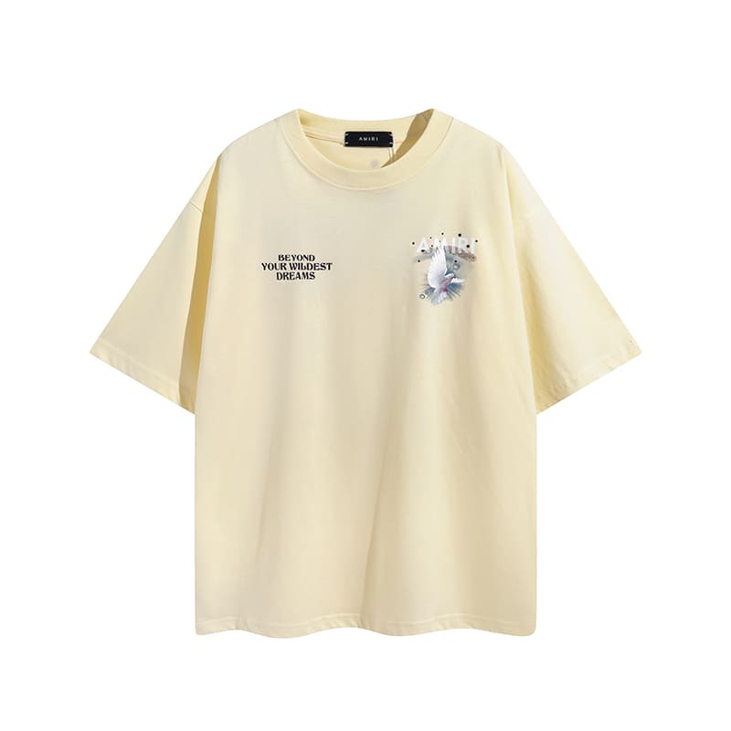 Amiri T-shirt Beige Black 2026 | Drip Kickz Amiri T-shirt Beige Black - Image 3