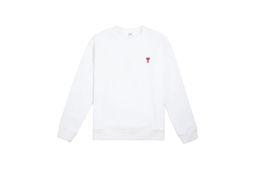 Ami Paris De Coeur Long Sleeved Sweatshirt White