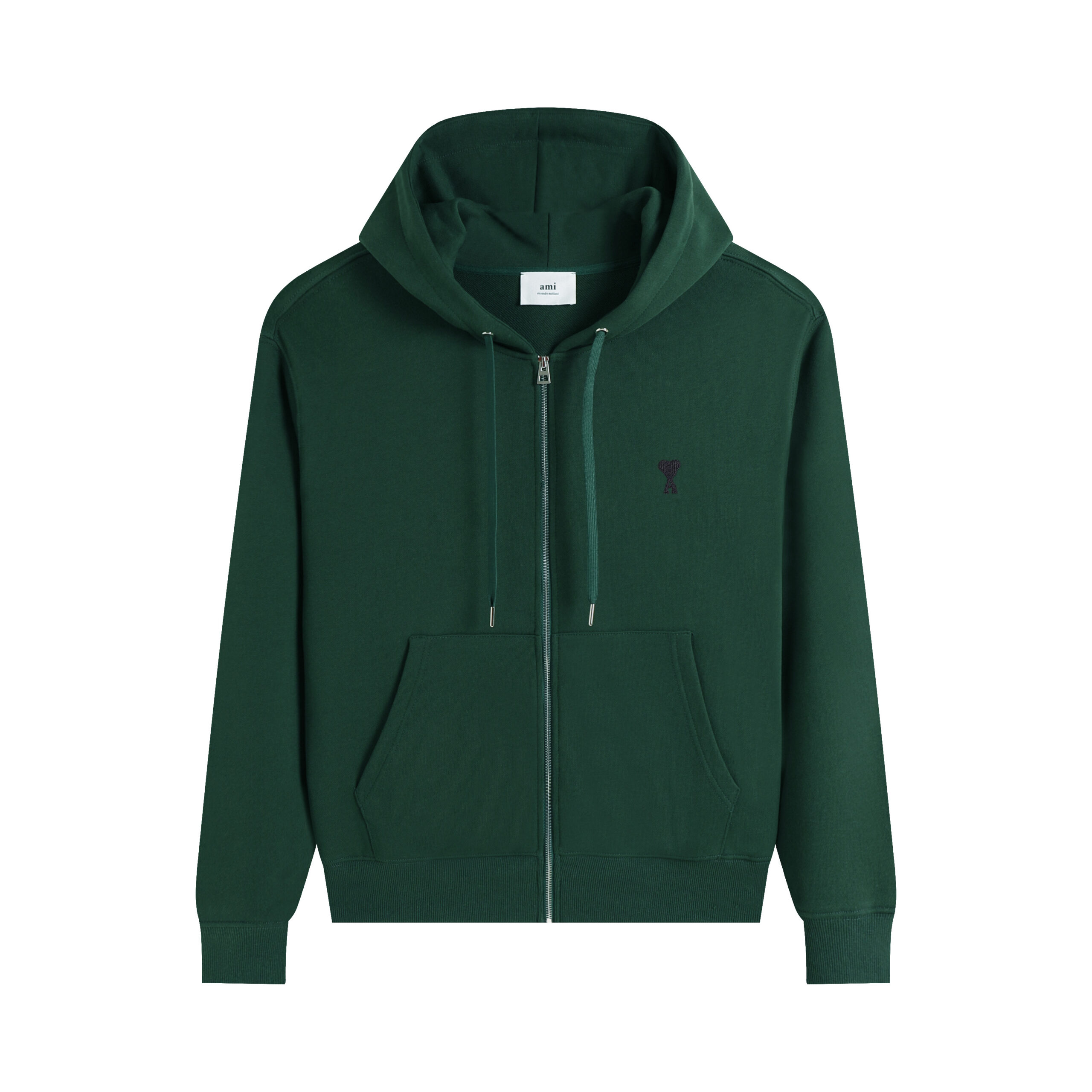 Ami Paris Ami De Coeur Zip-Up Hoodie Green 2026 | Drip Kickz Ami Paris Ami De Coeur Zip-Up Hoodie Green