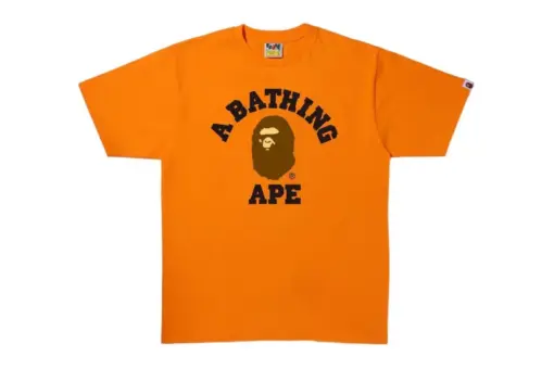 A BATHING APE College Tee Orange