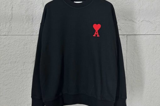 AMI Paris Ami De Cœur Sweatshirt Black M2