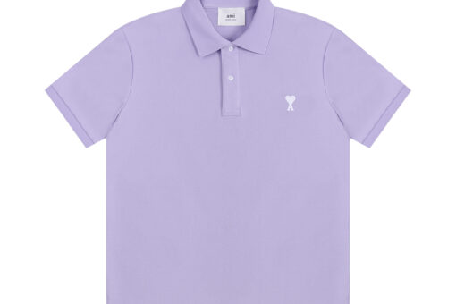 Ami Paris Polo T-Shirt Lavender