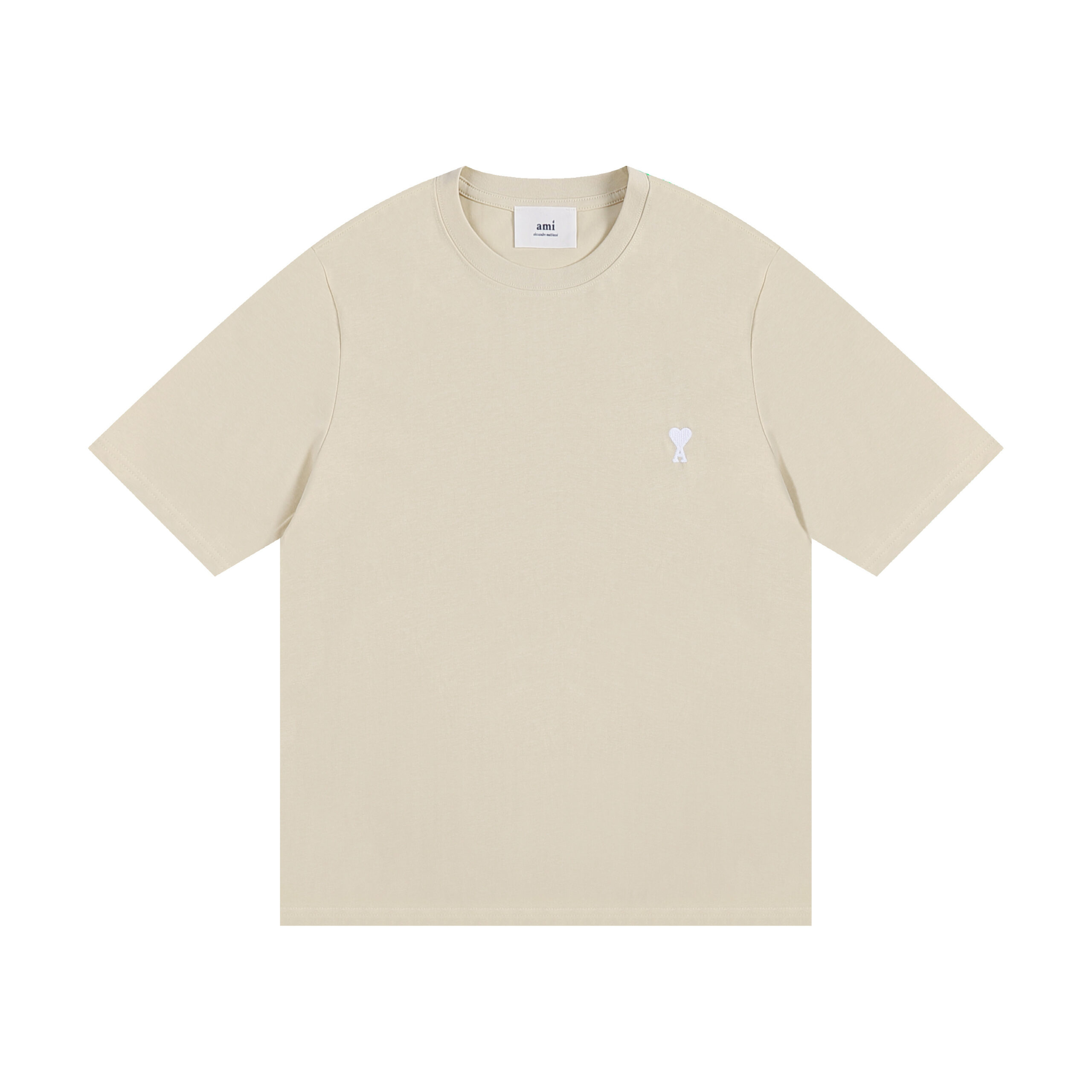 AMI Paris Cropped T-Shirt Cream White 2026 | Drip Kickz AMI Paris Cropped T-Shirt Cream White