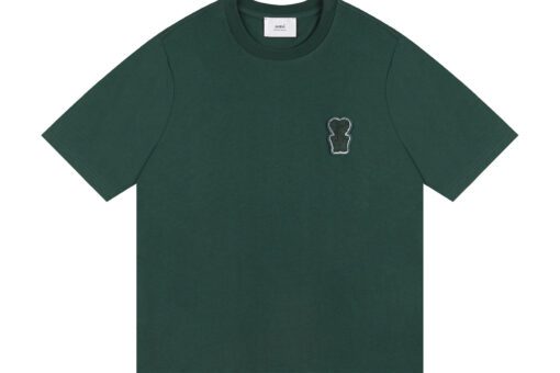AMI Paris Cropped T-Shirt Green