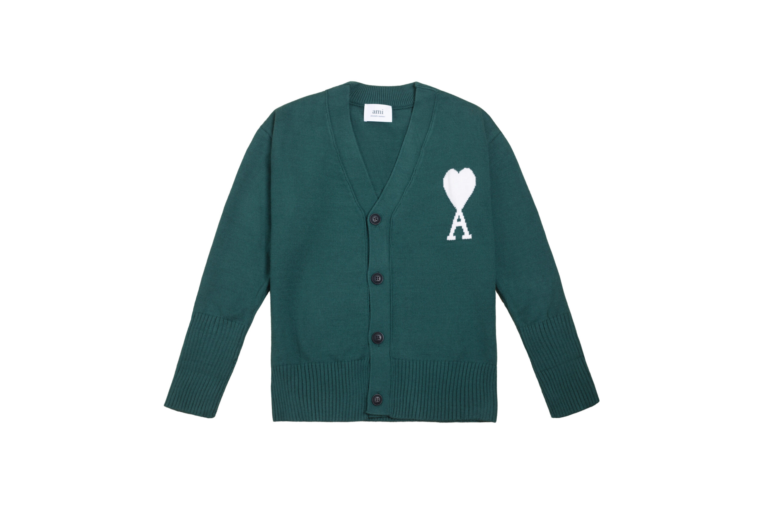Ami Paris De Coeur Wool Cardigan Green 2026 | Drip Kickz Ami Paris De Coeur Wool Cardigan Green