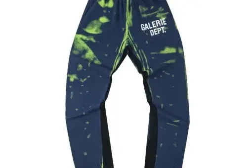 Gallery Dept. Navy Blue Sweatpant Green Paint Dripping