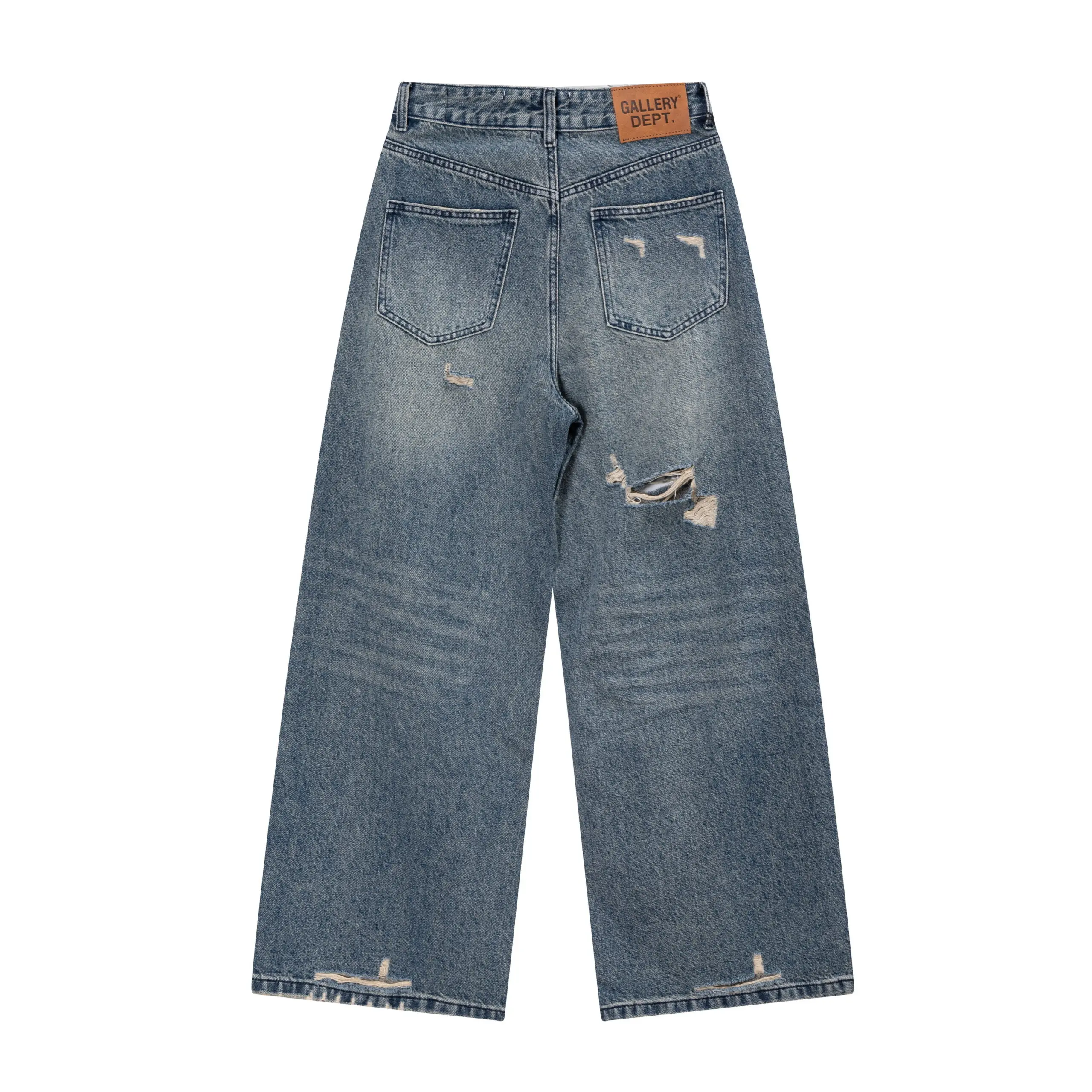 Gallery Dept. Washed Denim Blue Hem Ripped Baggy Jeans 2026 | Drip Kickz Gallery Dept. Washed Denim Blue Hem Ripped Baggy Jeans - Image 2