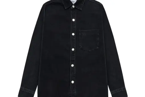 Ami Paris Denim Shirt Black