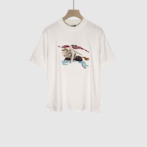 Burberry Equestrian Knight cotton T-shirt White