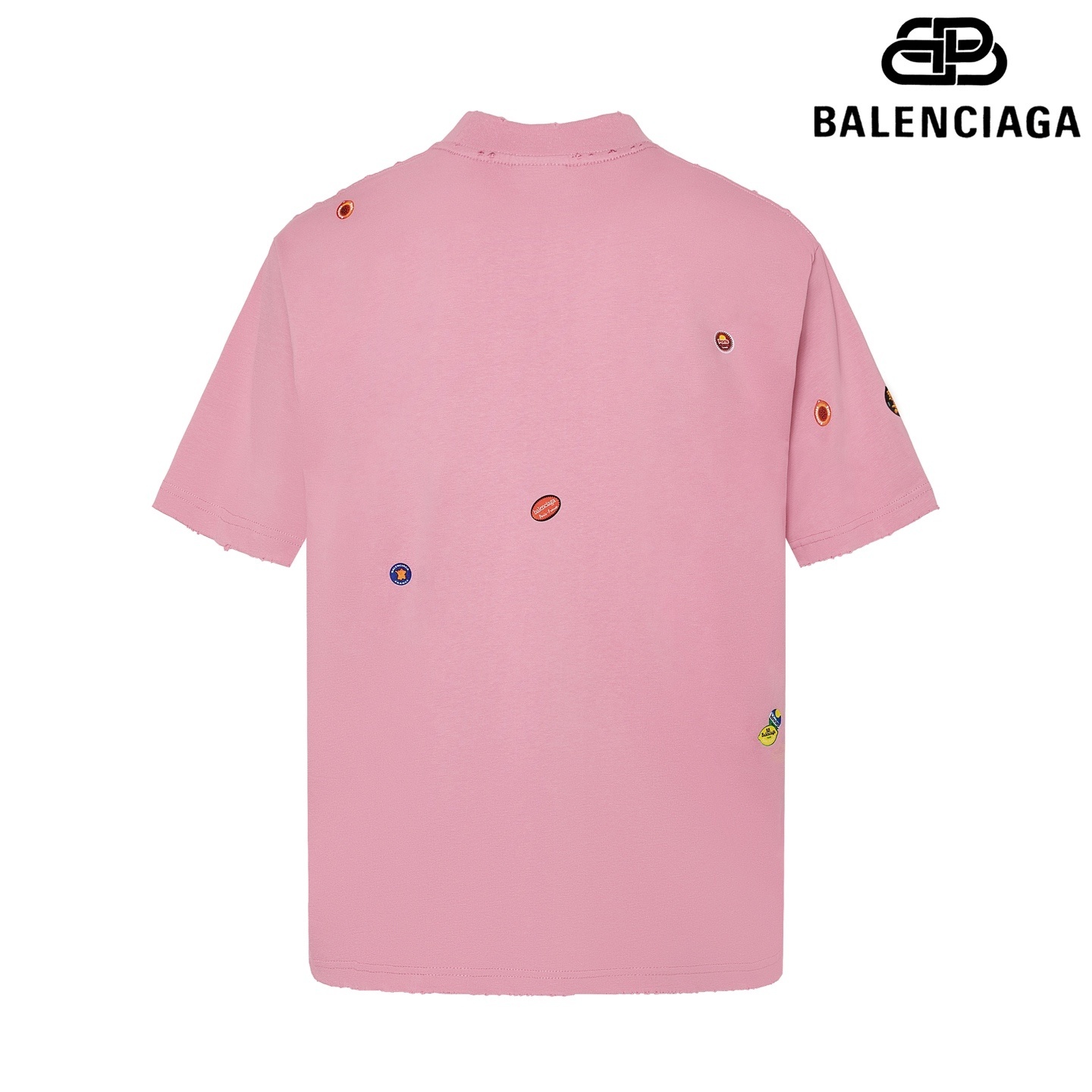 Balenciaga Short Sleeve Pink T Shirt With Design 2026 | Drip Kickz Balenciaga Short Sleeve Pink T Shirt With Design - Image 2