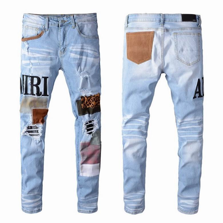 Amiri MX1-style Ripped Jeans Fade Blue 2026 | Drip Kickz Amiri MX1-style Ripped Jeans Fade Blue