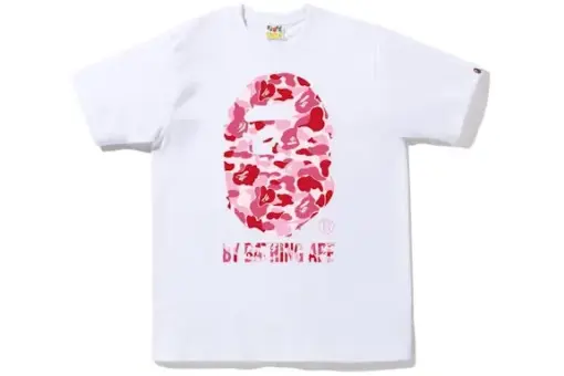 BAPE ABC Camo By Bathing Ape Tee White/Pink Purple