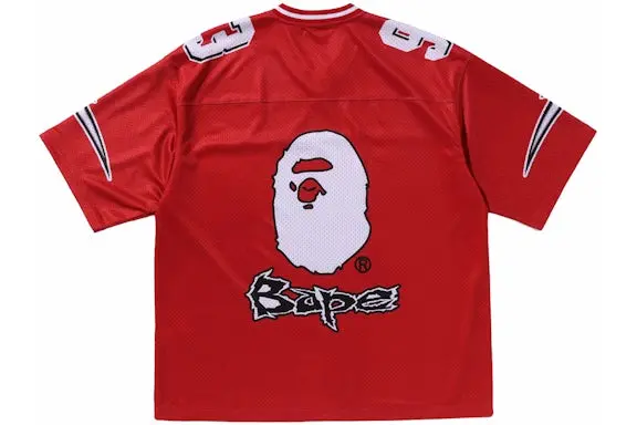 BAPE Football Relaxed Fit T-Shirt Red 2026 | Drip Kickz BAPE Football Relaxed Fit T-Shirt Red - Image 2