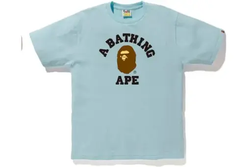 BAPE Pigment College Tee Light Blue