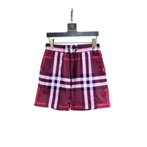 Burberry Men’s Check Swim Shorts Burgundy