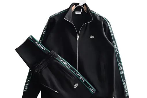 Lacoste Taped Branding Black Tracksuit