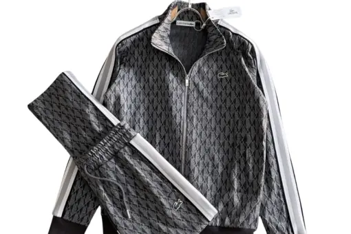 Lacoste Paris Monogram Jacquard Gray Tracksuit