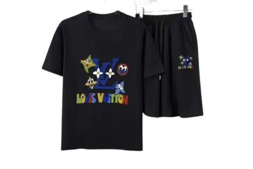 Louis Vuitton x Takashi Murakami T-Shirt And Shorts Set Black