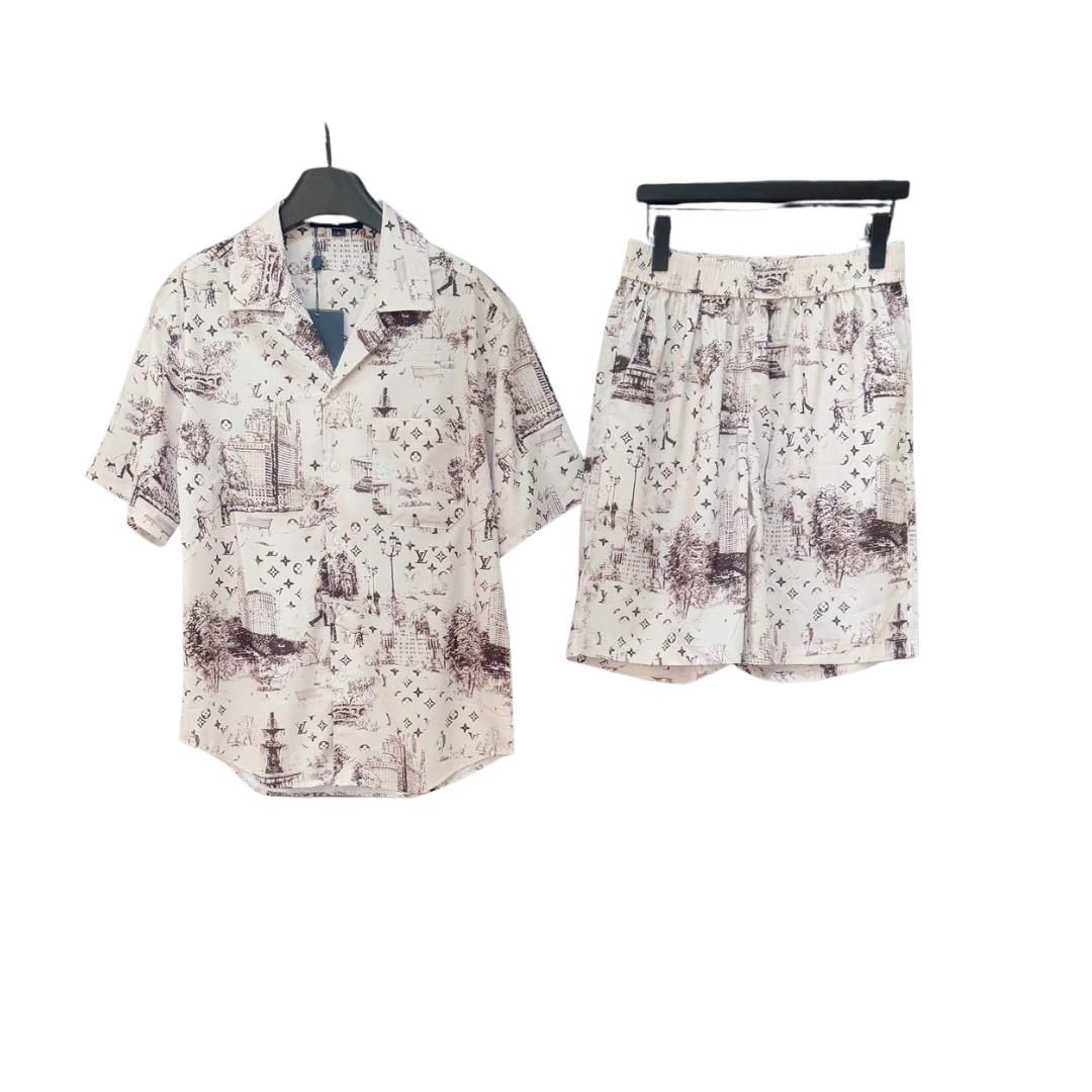 LV “Monogram Citywalk” Shirt And Shorts Set 2026 | Drip Kickz LV “Monogram Citywalk” Shirt And Shorts Set