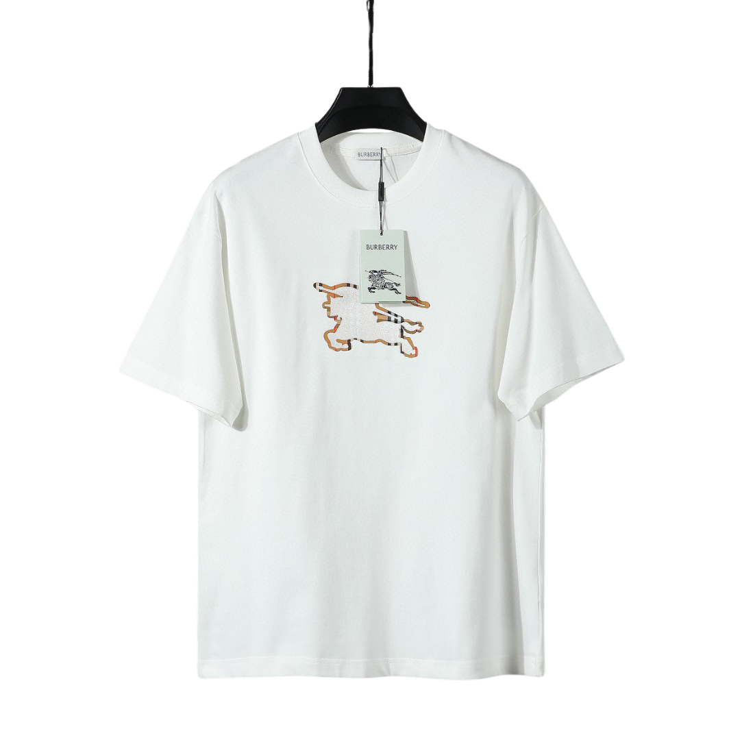 Burberry EKD Equestrian Knight Sketch Cotton T-shirt Chalk White 2026 | Drip Kickz Burberry EKD Equestrian Knight Sketch Cotton T-shirt Chalk White