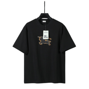 Burberry EKD Equestrian Knight Sketch Cotton T-shirt Chalk Black