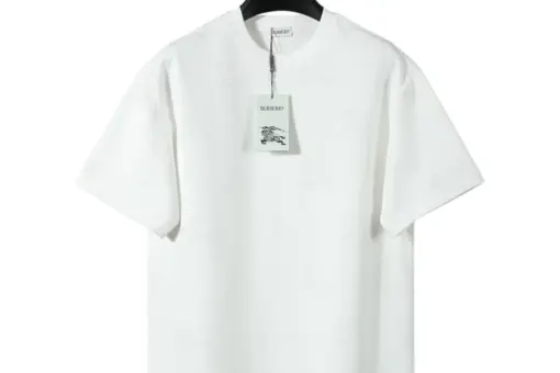 Burberry Jacquard Logo-Embossed Cotton T-Shirt White