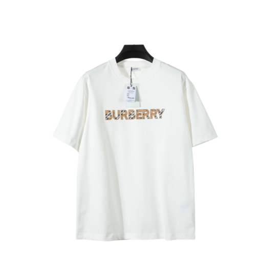 Burberry Vintage Check Pattern Lettering T-shirt White 2026 | Drip Kickz Burberry Vintage Check Pattern Lettering T-shirt White