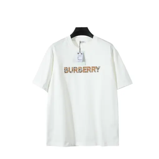 Burberry Vintage Check Pattern Lettering T-shirt White 2026 | Drip Kickz Burberry Vintage Check Pattern Lettering T-shirt White