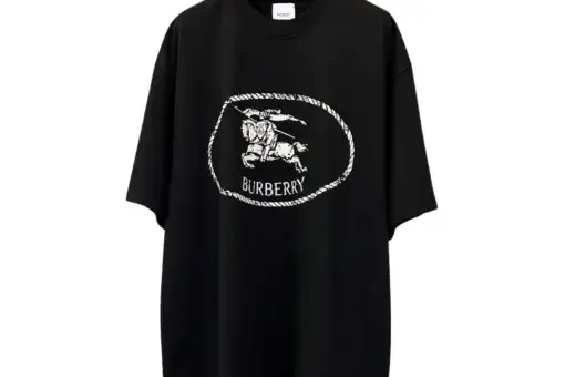 Burberry Equestrian Knight Logo Motif T-shirt Black