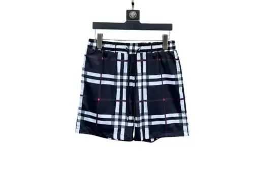 Burberry Check Swim Shorts Deep Navy