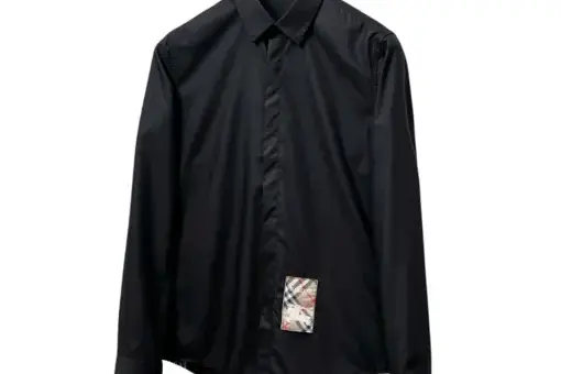 Burberry Long-Sleeve Button-Down Shirt Black
