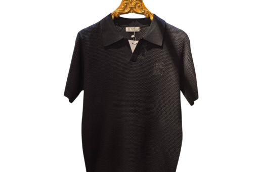 Burberry Knitted Premium Polo Shirt Black