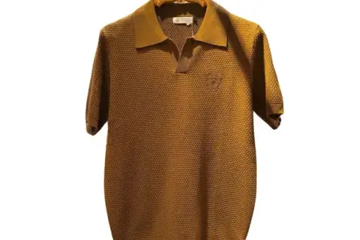 Burberry Knitted Premium Polo Shirt Brown